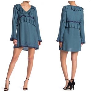 RAGA Indigo Ruffle Trim Dress